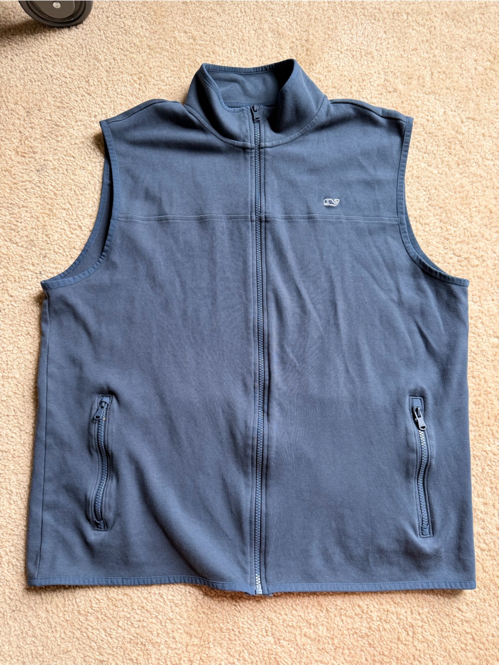 Vineyard Vines Kids Navy Blue Sleeveless Zip Front Vest